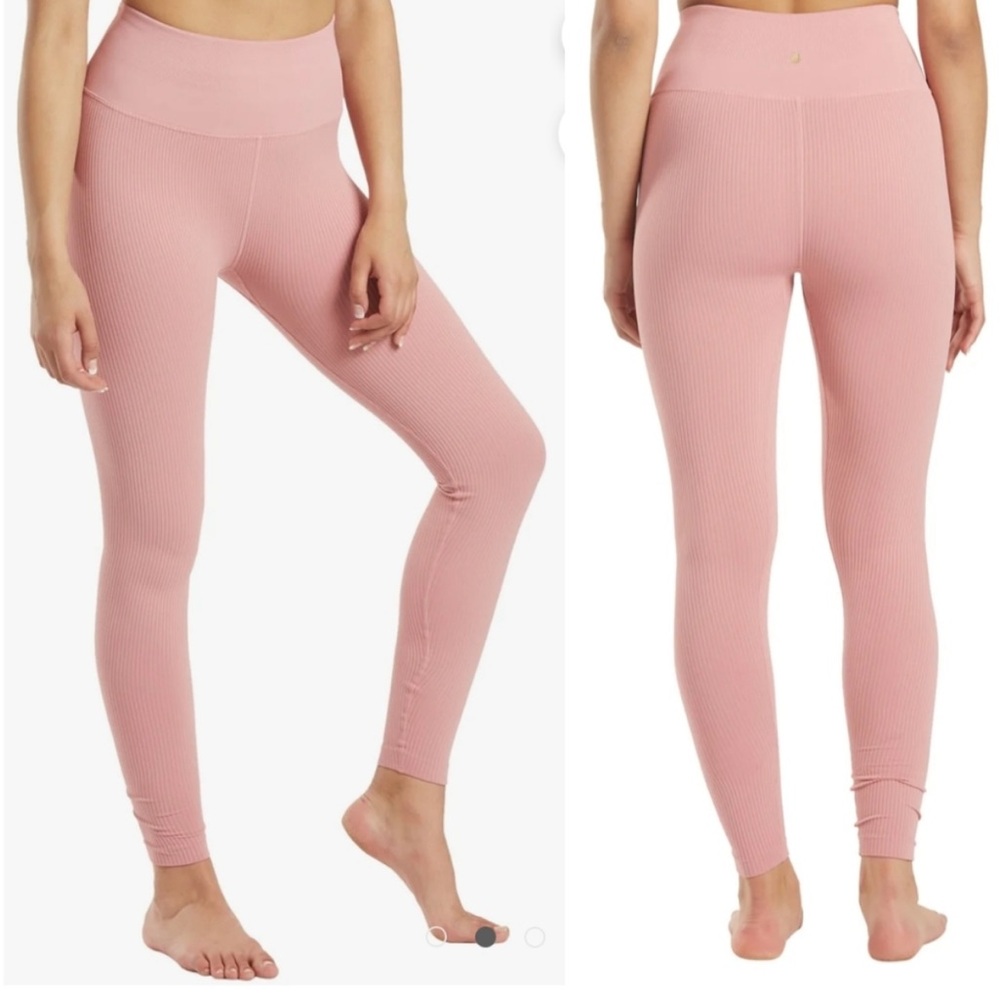 Spiritual Gangster ribbed pink leggings